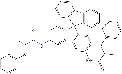 2-phenoxy-N-[4-(9-{4-[(2-phenoxypropanoyl)amino]phenyl}-9H-fluoren-9-yl)phenyl]propanamide Structure