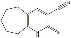 2-thioxo-2,5,6,7,8,9-hexahydro-1H-cyclohepta[b]pyridine-3-carbonitrile Structure