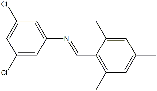 N-(3,5-dichlorophenyl)-N-[(E)-mesitylmethylidene]amine Structure