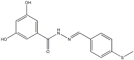 3,5-dihydroxy-N'-{(E)-[4-(methylsulfanyl)phenyl]methylidene}benzohydrazide Structure