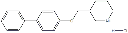 3-[([1,1'-biphenyl]-4-yloxy)methyl]piperidine hydrochloride,,结构式