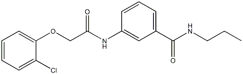 3-{[2-(2-chlorophenoxy)acetyl]amino}-N-propylbenzamide Structure