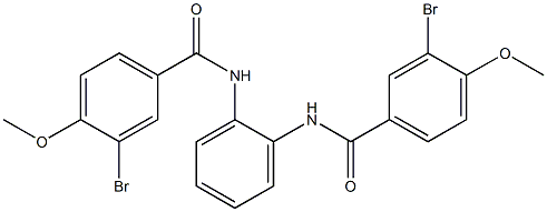 3-bromo-N-{2-[(3-bromo-4-methoxybenzoyl)amino]phenyl}-4-methoxybenzamide,,结构式