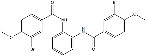 3-bromo-N-{2-[(3-bromo-4-methoxybenzoyl)amino]phenyl}-4-methoxybenzamide 化学構造式