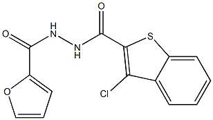 3-chloro-N'-(2-furoyl)-1-benzothiophene-2-carbohydrazide Struktur