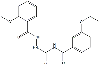 3-ethoxy-N-{[2-(2-methoxybenzoyl)hydrazino]carbothioyl}benzamide Structure