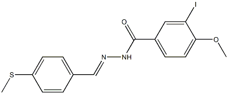 3-iodo-4-methoxy-N'-{(E)-[4-(methylsulfanyl)phenyl]methylidene}benzohydrazide 结构式