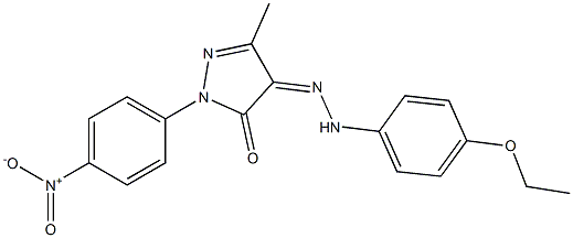  3-methyl-1-(4-nitrophenyl)-1H-pyrazole-4,5-dione 4-[N-(4-ethoxyphenyl)hydrazone]