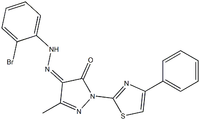 3-methyl-1-(4-phenyl-1,3-thiazol-2-yl)-1H-pyrazole-4,5-dione 4-[N-(2-bromophenyl)hydrazone]