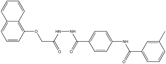 3-methyl-N-[4-({2-[2-(1-naphthyloxy)acetyl]hydrazino}carbonyl)phenyl]benzamide Structure