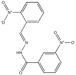 3-nitro-N'-[(E)-(2-nitrophenyl)methylidene]benzohydrazide Struktur