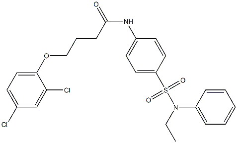 4-(2,4-dichlorophenoxy)-N-{4-[(ethylanilino)sulfonyl]phenyl}butanamide Structure