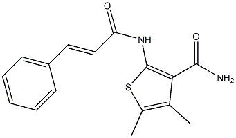 4,5-dimethyl-2-{[(E)-3-phenyl-2-propenoyl]amino}-3-thiophenecarboxamide