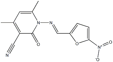 4,6-dimethyl-1-{[(E)-(5-nitro-2-furyl)methylidene]amino}-2-oxo-1,2-dihydro-3-pyridinecarbonitrile|