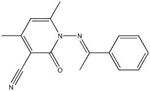 4,6-dimethyl-2-oxo-1-{[(E)-1-phenylethylidene]amino}-1,2-dihydro-3-pyridinecarbonitrile