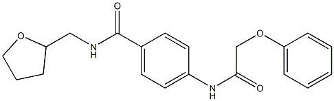 4-[(2-phenoxyacetyl)amino]-N-(tetrahydro-2-furanylmethyl)benzamide Structure