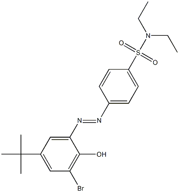 4-{(E)-2-[3-bromo-5-(tert-butyl)-2-hydroxyphenyl]diazenyl}-N,N-diethylbenzenesulfonamide