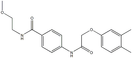 4-{[2-(3,4-dimethylphenoxy)acetyl]amino}-N-(2-methoxyethyl)benzamide Structure