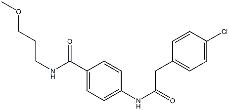 4-{[2-(4-chlorophenyl)acetyl]amino}-N-(3-methoxypropyl)benzamide