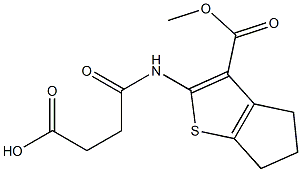 4-{[3-(methoxycarbonyl)-5,6-dihydro-4H-cyclopenta[b]thiophen-2-yl]amino}-4-oxobutanoic acid 结构式