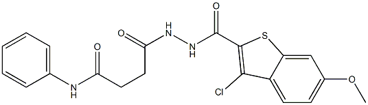  4-{2-[(3-chloro-6-methoxy-1-benzothiophen-2-yl)carbonyl]hydrazino}-4-oxo-N-phenylbutanamide