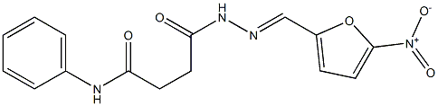 4-{2-[(E)-(5-nitro-2-furyl)methylidene]hydrazino}-4-oxo-N-phenylbutanamide Struktur