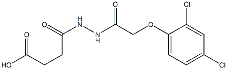4-{2-[2-(2,4-dichlorophenoxy)acetyl]hydrazino}-4-oxobutanoic acid,,结构式