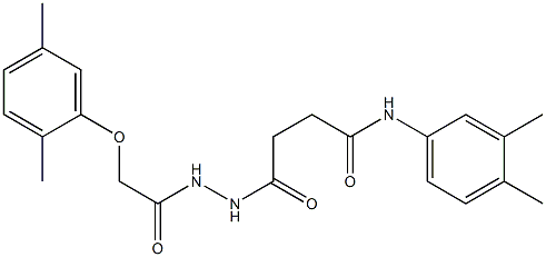 4-{2-[2-(2,5-dimethylphenoxy)acetyl]hydrazino}-N-(3,4-dimethylphenyl)-4-oxobutanamide|