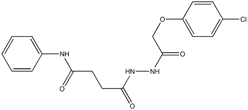 4-{2-[2-(4-chlorophenoxy)acetyl]hydrazino}-4-oxo-N-phenylbutanamide 结构式