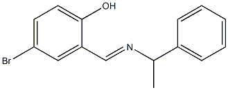 4-bromo-2-{[(1-phenylethyl)imino]methyl}phenol Structure