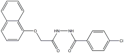 4-chloro-N'-[2-(1-naphthyloxy)acetyl]benzohydrazide Structure