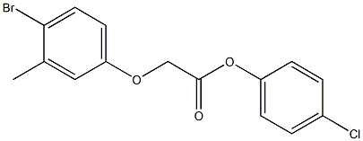 4-chlorophenyl 2-(4-bromo-3-methylphenoxy)acetate Structure