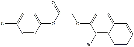 4-chlorophenyl 2-[(1-bromo-2-naphthyl)oxy]acetate Structure