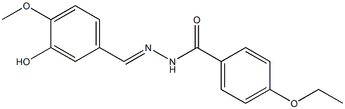 4-ethoxy-N'-[(E)-(3-hydroxy-4-methoxyphenyl)methylidene]benzohydrazide Structure