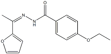 4-ethoxy-N'-[(Z)-1-(2-furyl)ethylidene]benzohydrazide 化学構造式