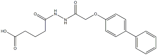 5-{2-[2-([1,1'-biphenyl]-4-yloxy)acetyl]hydrazino}-5-oxopentanoic acid Structure