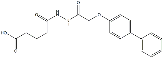 5-{2-[2-([1,1'-biphenyl]-4-yloxy)acetyl]hydrazino}-5-oxopentanoic acid,,结构式