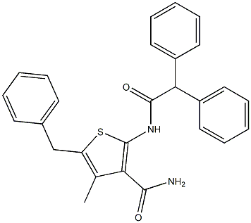 5-benzyl-2-[(2,2-diphenylacetyl)amino]-4-methyl-3-thiophenecarboxamide