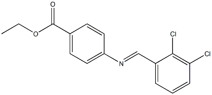 ethyl 4-{[(E)-(2,3-dichlorophenyl)methylidene]amino}benzoate 化学構造式