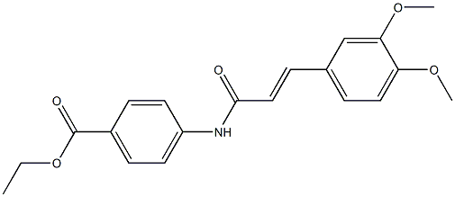 ethyl 4-{[(E)-3-(3,4-dimethoxyphenyl)-2-propenoyl]amino}benzoate Structure