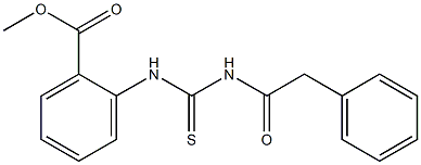 methyl 2-({[(2-phenylacetyl)amino]carbothioyl}amino)benzoate Struktur