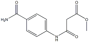 methyl 3-[4-(aminocarbonyl)anilino]-3-oxopropanoate Struktur