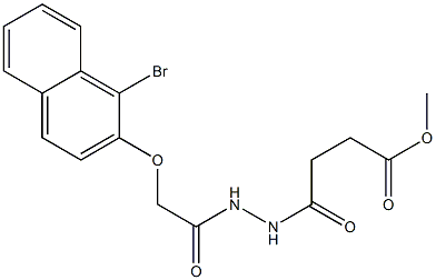  methyl 4-(2-{2-[(1-bromo-2-naphthyl)oxy]acetyl}hydrazino)-4-oxobutanoate