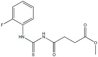 methyl 4-{[(2-fluoroanilino)carbothioyl]amino}-4-oxobutanoate 结构式