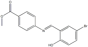 methyl 4-{[(E)-(5-bromo-2-hydroxyphenyl)methylidene]amino}benzoate Structure