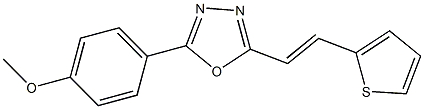 2-(4-methoxyphenyl)-5-[(E)-2-(2-thienyl)ethenyl]-1,3,4-oxadiazole Structure