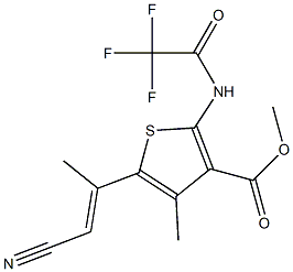 methyl 5-[(E)-2-cyano-1-methylethenyl]-4-methyl-2-[(2,2,2-trifluoroacetyl)amino]-3-thiophenecarboxylate