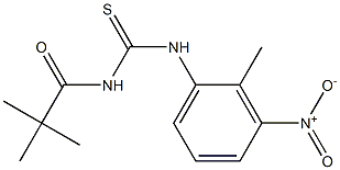 N-(2,2-dimethylpropanoyl)-N'-(2-methyl-3-nitrophenyl)thiourea Structure