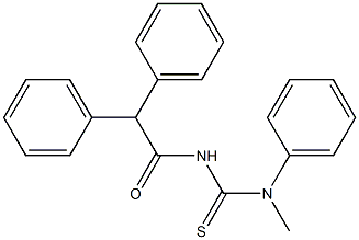 N'-(2,2-diphenylacetyl)-N-methyl-N-phenylthiourea 结构式