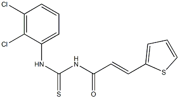 N-(2,3-dichlorophenyl)-N'-[(E)-3-(2-thienyl)-2-propenoyl]thiourea 化学構造式